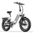 Vélo Électrique Pliable de Ville GUNAI GN20 - Blanc - 20" Fatbike - Batterie Samsung 48V 15Ah-1