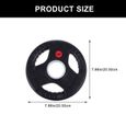 1pc Full Weight Coated Iron Dumbbell Barbell Plate Three Hole Rubber barre droite - barre de surface bijou piercing-1