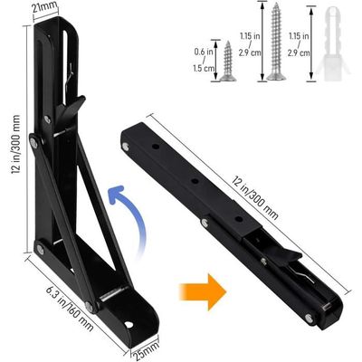 Swpeet Set De 2 Pièces 8 Pouces Support D'étagère Pliant