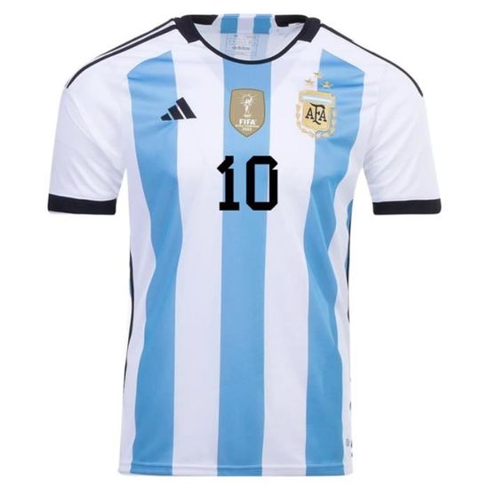 Maillot Authentique Argentine Domicile Coupe du Monde 10 Messi 2022 2023  Nouveau Maillot de Foot Pas Cher Homme - Cdiscount Sport