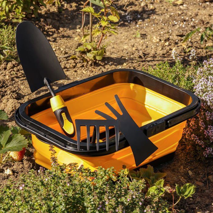 Lot de 4 mini pelle rouillée 1:12 et fourchette pour jardin féérique miniature pour maison de poupée, outils de jardin, accessoires de meubles, ornements de paysage, micro paysage (5,9 ~ 5,5 cm