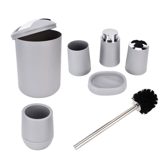 Lyrlody Ensemble Accessoires Salle De Bain 6 Pièces - Noir - Pratique Et Élégant