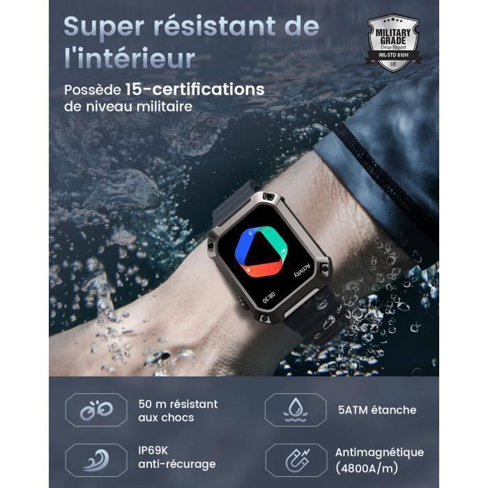 DEKELIFE NX5 Smartwatch 5ATM - App Da Fit - Android & iOS - Montre Conne