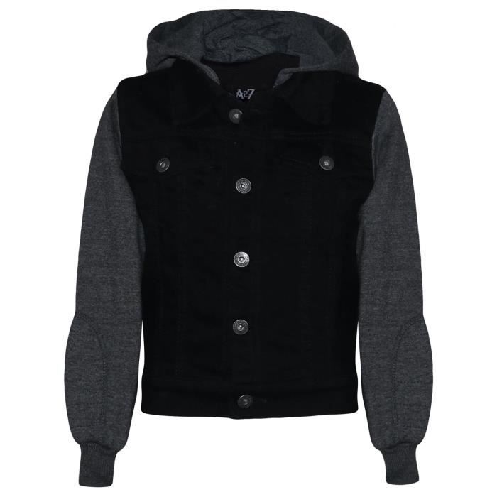 A2Z 4 Kids Veste Manteau Rembourré Garçon Avec Capuche 5-13 Ans - Toison Doublure Épaisse