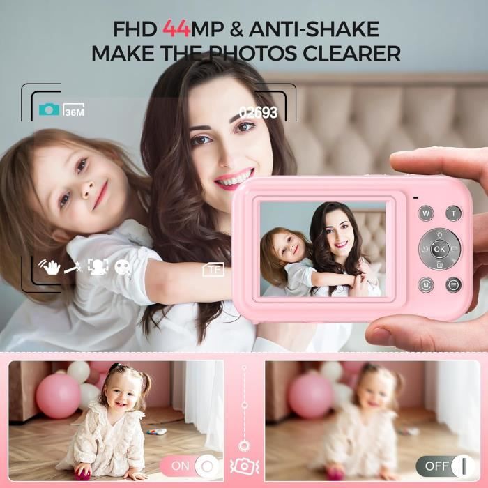 Appareil Photo Numérique Compact 50MP - Écran IPS 2.8" - Zoom Numérique 8x - Vidéo 1080p - Lampe Torche LED - Parfait Vlogging Débutant - 13