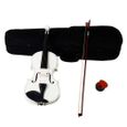 4/4 Acoustic White Violin Maple avec Archet En Résine pour Débutants-2
