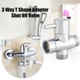Dioche inverseur de bras de douche 3 voies en forme de T inverseur robinet d'arrêt douche toilette bidet pulvérisateur adaptateur-2