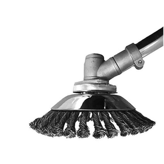 Brosse Métallique Pour Débroussailleuse - 200 Mm, Trou 25 Mm, Fil Acier Pour Désherbage Et Nettoyage - 6
