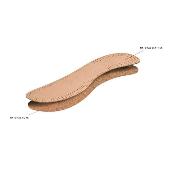 Lenzen 2 Paires de Semelles en Cuir avec Liège Naturel 