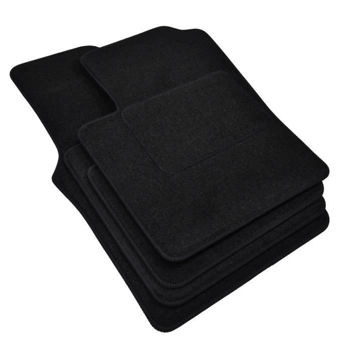 Tapis De Sol Sur Mesure Pour Citroën Nemo 2007-2019 - Velours Noir Antidérapant Et Renforcé