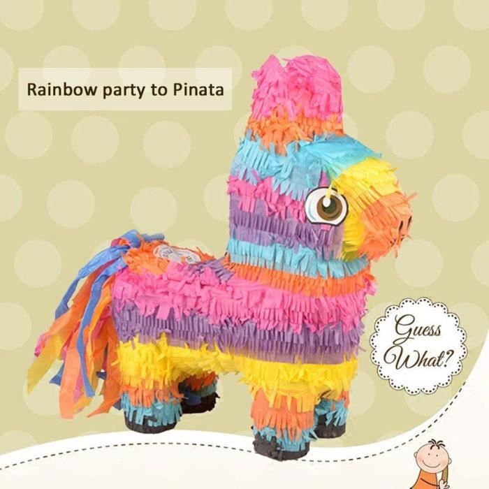 Pinata Arc-en-Ciel Party Factory – 58 X 10 X 37 Cm – Jeu D'Anniversaire Enfants Avec Surprises