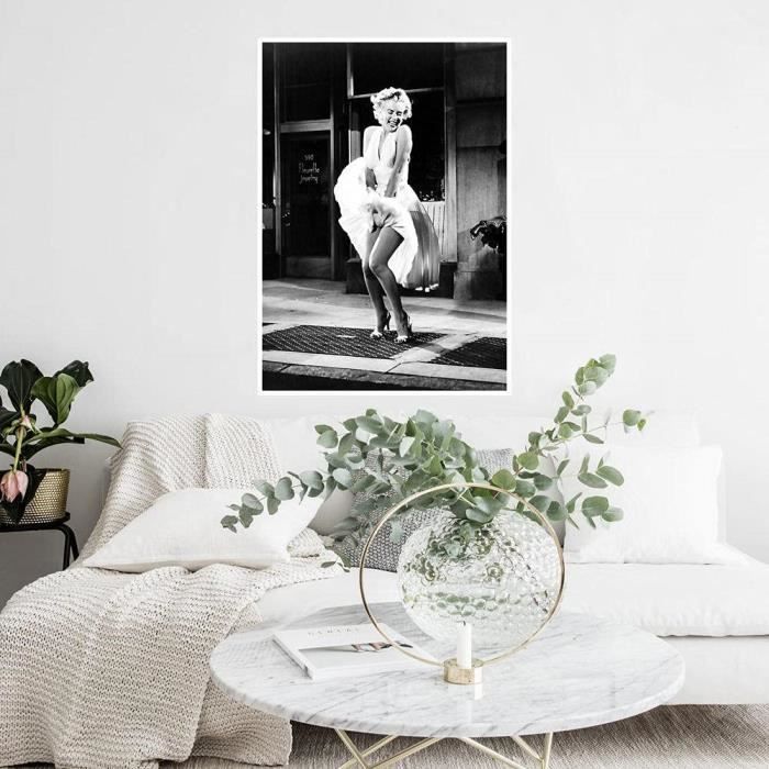 Marilyn Monroe Noir Et Blanc Murale Art Toile Tableau Mode Affiche Ananas  Vogue Couverture Citations Peinture Pour La Maison Tableaux Decoration  40x60 Cm Pas De Cadre Sd : : Cuisine et Maison