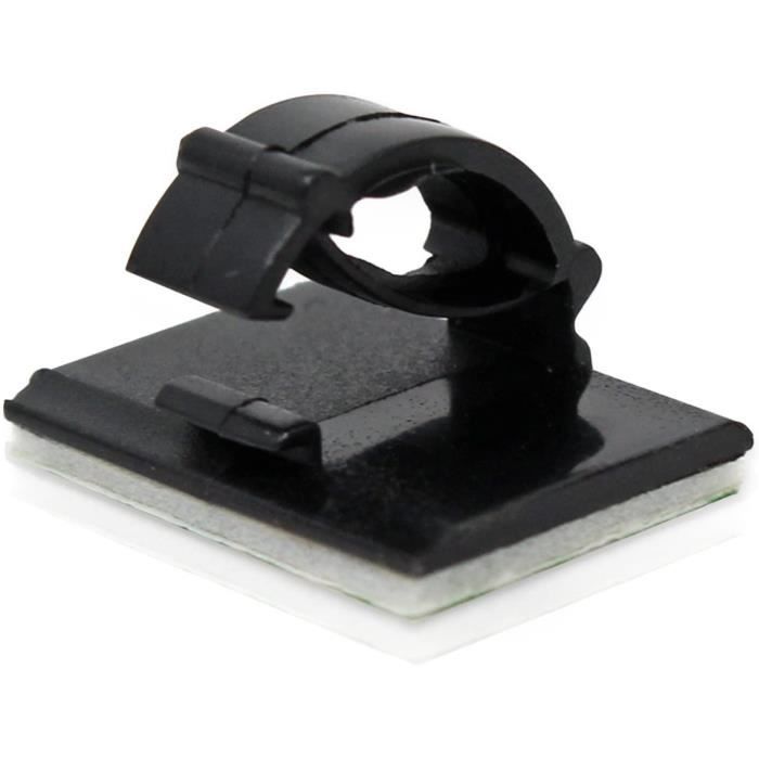 300 Pièces Clips De Fixation Câble – Serre-câbles En Nylon, 5 Tailles (noir) Pour Gestion Câbles électriques