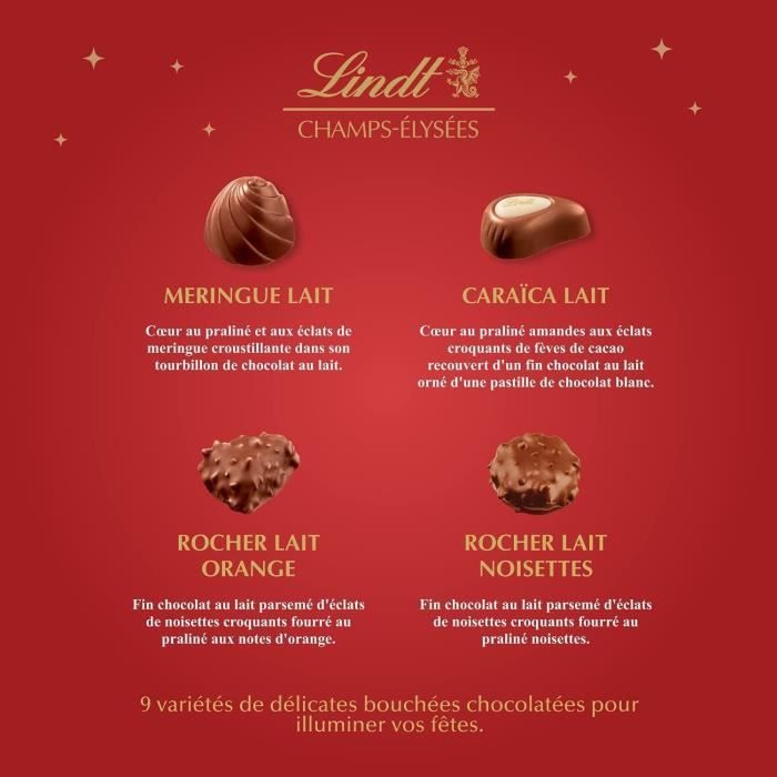 LINDT Boîte de chocolat au Lait Champs-Élysées - 482 g - Cdiscount Au  quotidien