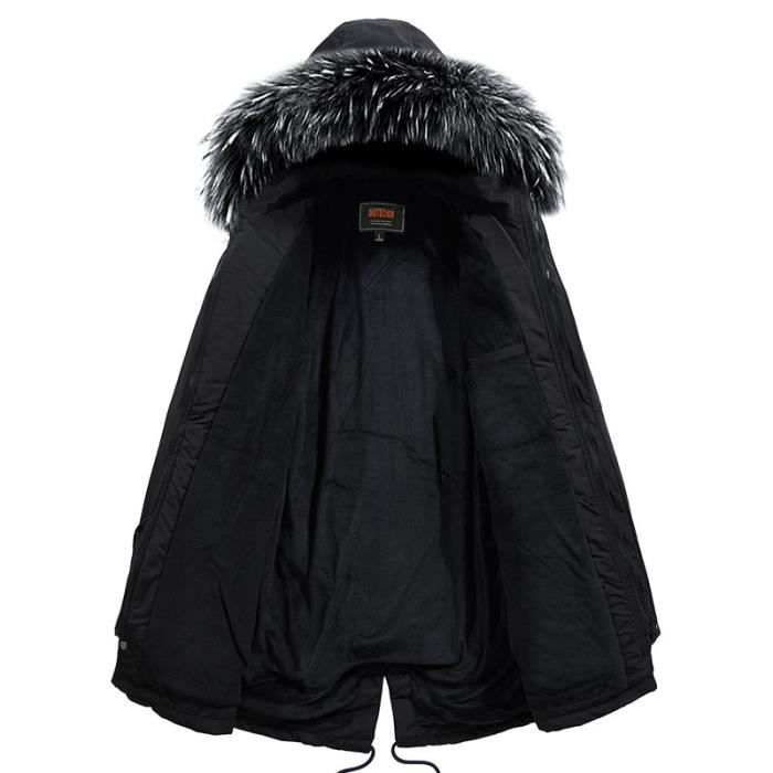Veste avec col on sale fourrure homme