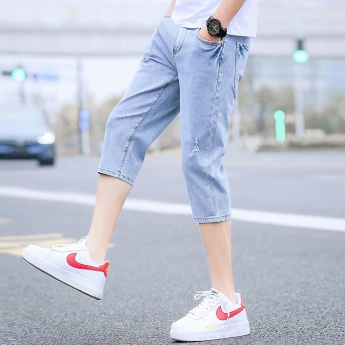 Jean slim court homme shop