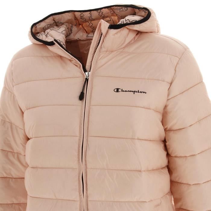 Doudounes synthetiques Hooded doudoune girl rose pale Champion