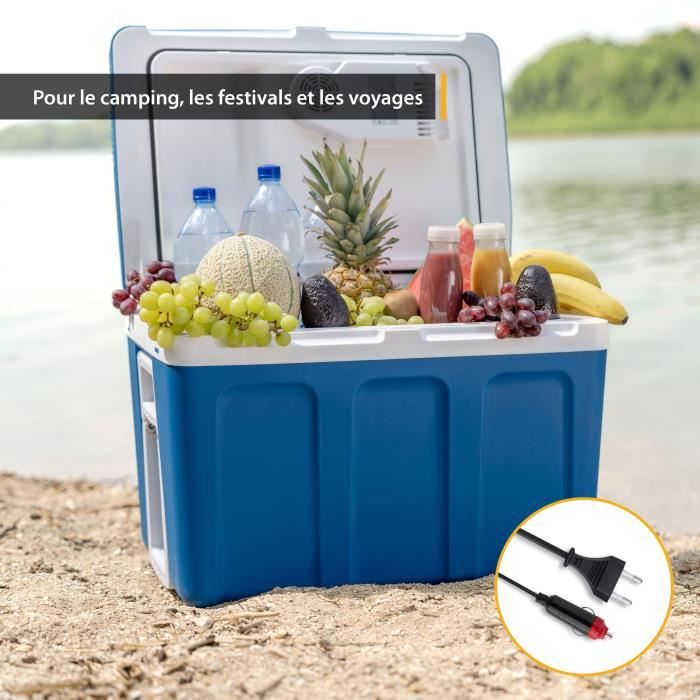 Glacière électrique 45L 12V/230V - Réfrigérateur/congélateur Portable Pour Voiture, Camping, Bateau