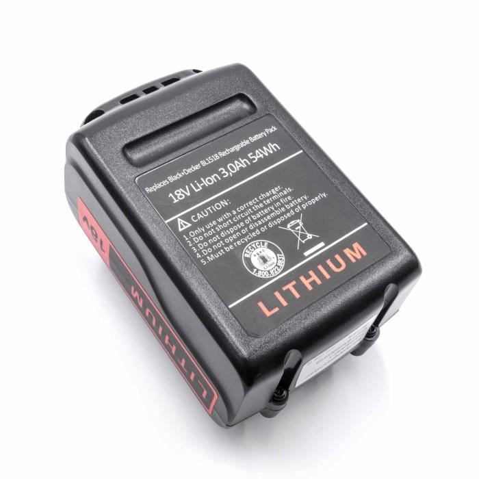 18v Batterie de rechange Li-ion 2000mAh ,ans effet mémoire,pour Black &  Decker bl2018-xj batterie. - Cdiscount Bricolage