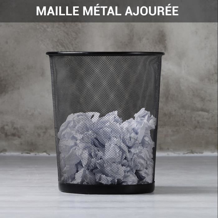 Poubelle De Bureau Danube D307–13 En PP Résistant, 12 Litres, Gris – Design Ajouré Et élégant