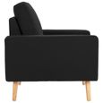 MONE Fauteuil Relaxation Confortable - Fauteuil Chaises de Salon Noir Tissu 858224-3