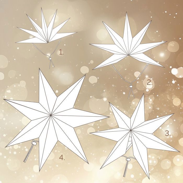 5 étoiles En Papier Pliantes 30 Cm - Décoration Noël, Mariage, Anniversaire - Suspendre Au Plafond Ou Sur Mur - 2