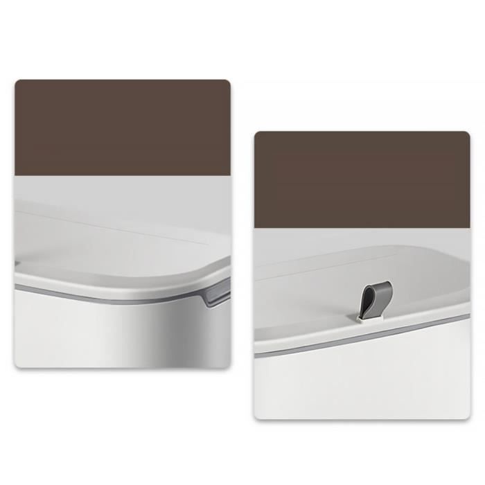 Poubelle MéNagèRe Suspendue, Poubelle Murale Avec Couvercle, Couvercle Coulissant Sous La Porte