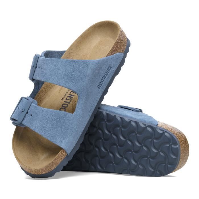 Sandales Birkenstock Arizona Suede Leather Elemental blue