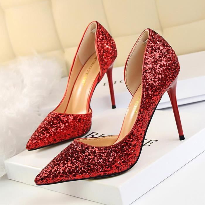 Soulier rouge talon haut outlet