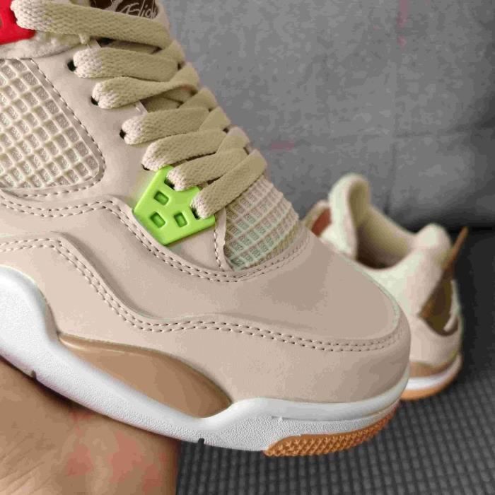 Sneakers - Air Jordan - 4 High Retro Running - Beige Color?� - Femme Homme Beige Color?� 