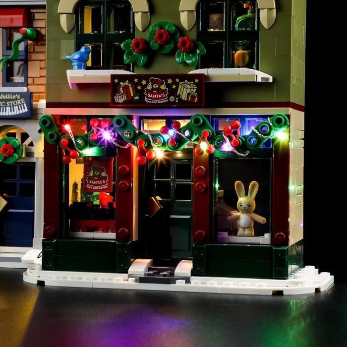 Kit d'éclairage à LED pour Lego Icons La Grande Rue décorée pour