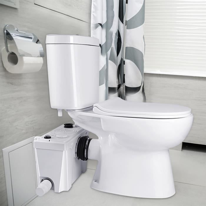 Herrselsam Broyeur Sanitaire 700W 4 Entrées - Station De Relevage Eaux Usées 190L/min - Pompe WC Douche Évier