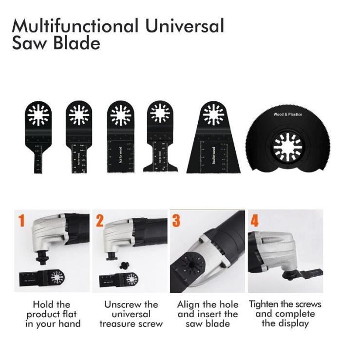 Set 50 Lame Per Utensile Oscillante HOUSOLUTION - Compatibile Con Bosch, DeWalt, Fein, Dremel - Foto 4