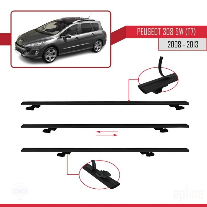 Barras Techo Citroen C5 Aircross 2018-2025 - Gris Aluminio, 75 Kg Carga | Portaequipajes Auto Baca