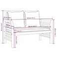 Banc de jardin meuble de patio d exterieur terrasse canape avec coussins blanc creme 120 x 60 x 81 cm bois d acacia soli-5