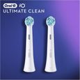 Têtes de brosse Oral-B iO Ultimate Clean - Pack X2 - Élimination de la plaque dentaire à 100% dès le jour 1-7