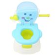Chaise de formateur d'urinoir pot de toilette de formation de bébé sécuritaire pour enfants bleu-0