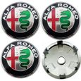 Lot de 4 Cache moyeu / centre de roue Alfa Romeo ( 60mm )-0