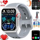 XtraDiTech Montre Connectée ECG Cardiofréquencemètre Thermomètre Moniteur Multiparamétrique Écran HD1,81 Rectangle 2Bracelets