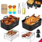 OEM Accessoires Air Fryer Ninja - 8pcs - Compatible avec Friteuse sans huile NINJA Foodi Flex AF500EU 10,4L, Sans-BPA 2 Moule Silicone