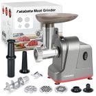 Hachoir à Viande Électrique Multifonctions 3 en 1 2800W Fatabeta - Poussoir a saucisse - Lame Inox - Pour Kubbe et Saucisse - Gris