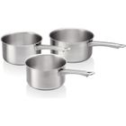 BEKA 12904654 - Série de 3 casseroles Starter 16/20 cm - Acier inoxydable - Manche Inox - Tous feux dont induction