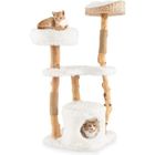GOPLUS Arbre à Chat 124CM à 5 Niveaux avec Plateforme, Perchoir, Condo, Griffoirs en Jute, Arbre à Chats pour Se Reposer