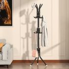 MTM Porte-Manteau sur Pieds Noir avec 12 Crochets pour Manteaux Chapeaux -175cm
