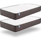 NATURALEX Pack de 2 matelas Titanium 70x190 cm - Soutien Blue Latex - Mousse à mémoire de forme HR - 7 Zones de Confort - epaisseur 20 cm