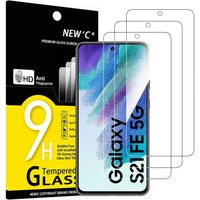 Lot de 3, Verre Trempé pour Samsung Galaxy S21 FE 5G, Film Protection écran - Anti Rayures - sans Bulles d'air -Ultra Résistant (0,3