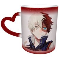 Tasse à café en céramique My Hero Academia Todoroki Shoto avec changement de couleur - Rouge