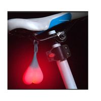 Feux arrière de boule de vélo, lumières d'avertissement de coeur de vélo, lampe d'oeuf LED essentielle de nuit, imperméable