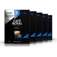 180 Capsules Aluminium Compatibles NESPRESSO® À USAGE DOMESTIQUE - CAFÉ LUNGO - Dosettes by Café Royal®