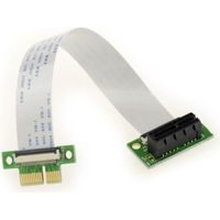 Riser PCI Express : 1 port PCIe 1x - SOUPLE - Avec nappes FPC 15cm et 25cm
